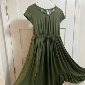 Joyfolie Braelyn Dress in Olive Girls Size 10